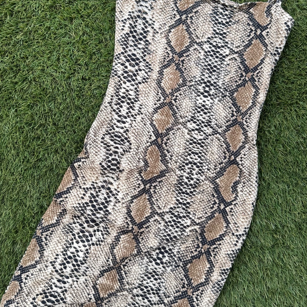 Snake Skin Pattern Women’s Bodycon Mini Dress